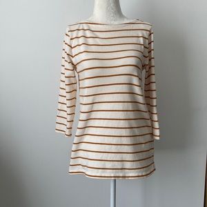 Old Navy Striped 3/4 Sleeve Sweater with Open Back